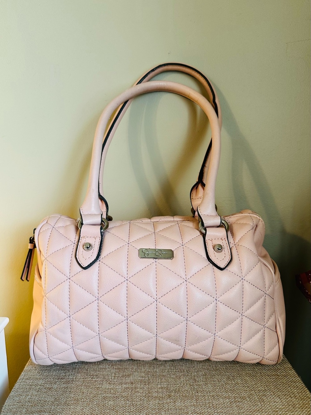 Jessica Simpson Quilted Soft Pink Women's Shoulder Bag